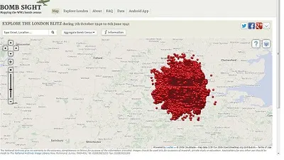 Mapa interactivo del atroz bombardeo nazi sobre Londres